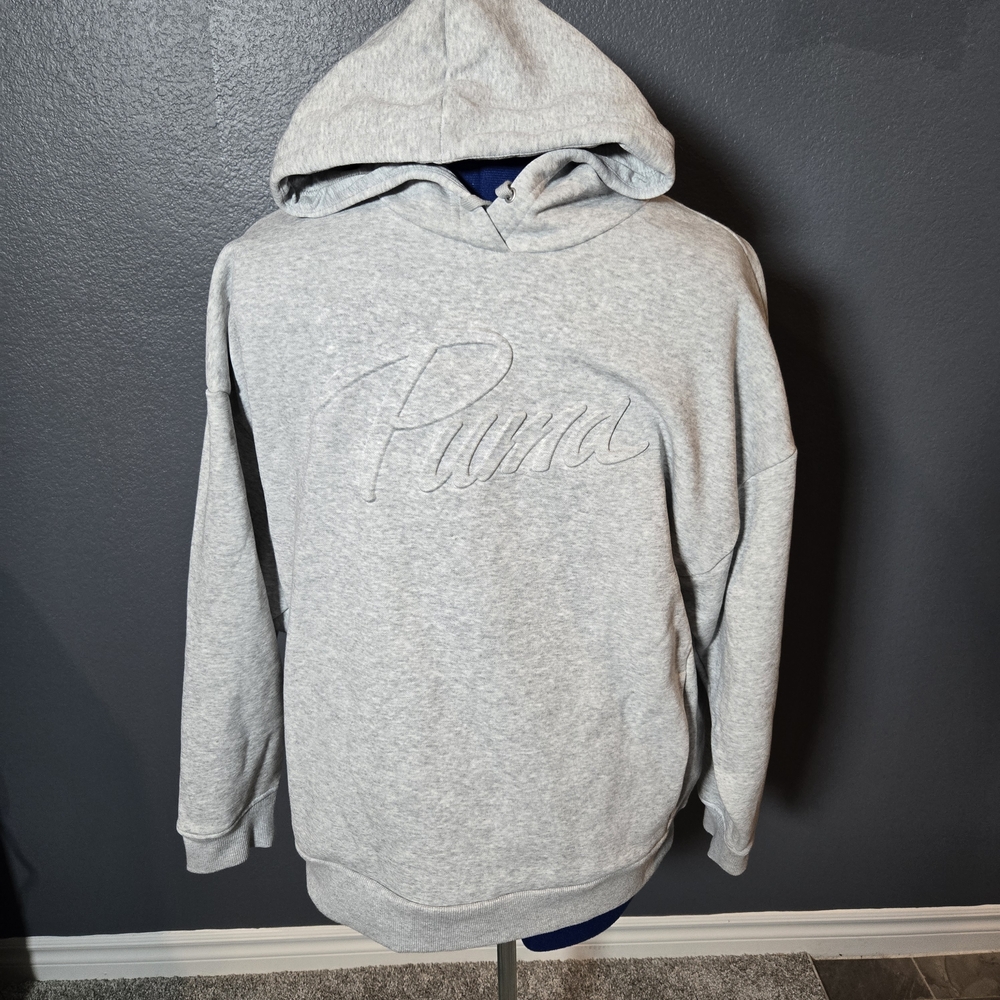 Puma Debossed Tonal Gray Hoodie